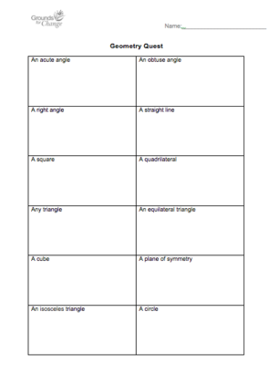 Geometry worksheet for students resource