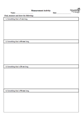 measurement resource worksheet for students