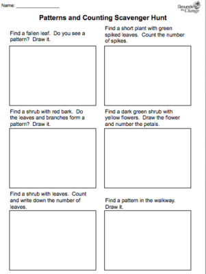 patterns and counting grade 1 student resource activity