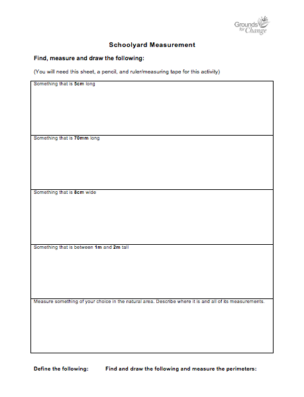 schoolyard measurement grade 5 student resource worksheet
