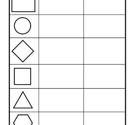 shape hunt and graph student resource worksheet