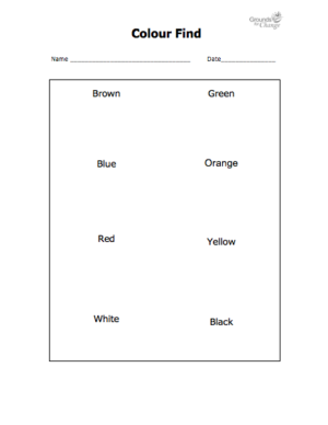 Colour Find Student Resource Activity