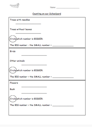 counting on our school yard student resource activity fun
