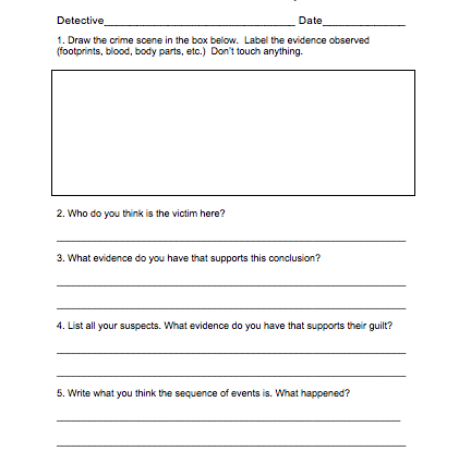 crime scene report resource activity worksheet