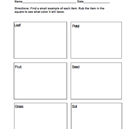 garden smudges student resource activity worksheet