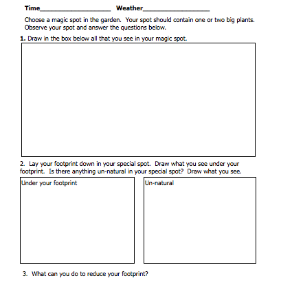 magic spot footprint fun student activity