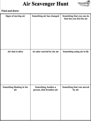 outdoor air search activity resource for students