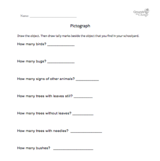 pictograph scavenger hunt activity for students with worksheet