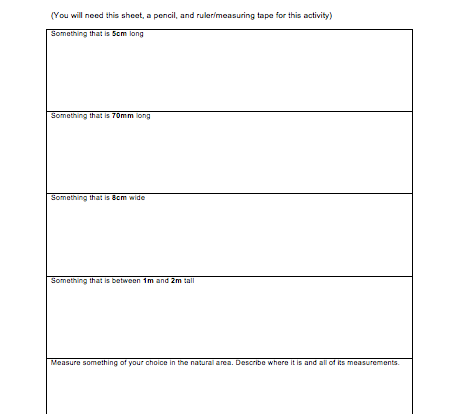 schoolyard measurement grade 5 student resource worksheet