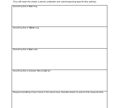 schoolyard measurement grade 6 resource worksheet