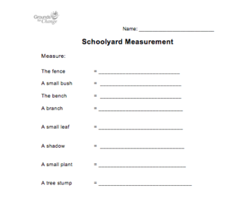 schoolyard measurement student activity resource