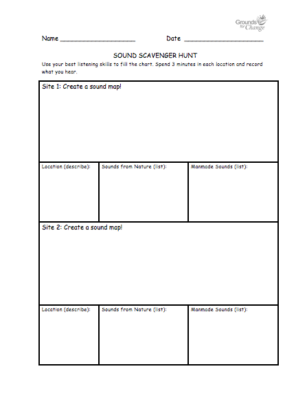 sounds scavenger hunt activity resource for students